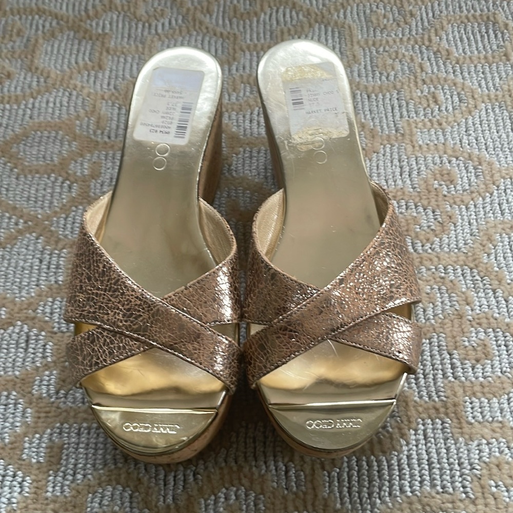 Jimmy choo wedge leather platform